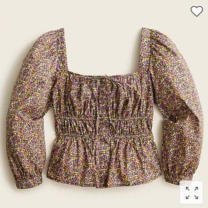 NWT Banana Republic Floral Square Neck Blouse